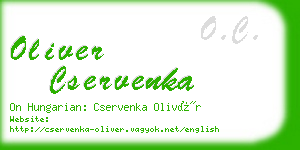 oliver cservenka business card